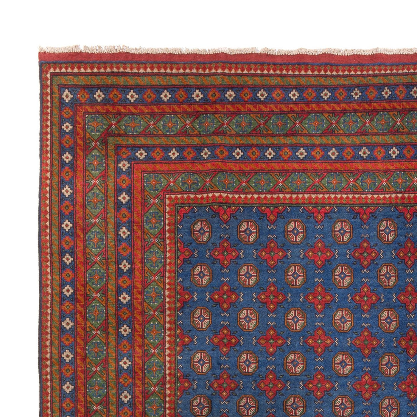 Afghansk matta - Filpa - 394 x 303 cm - blå