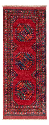 Runner Afghansk matta - 216 x 87 cm - röd