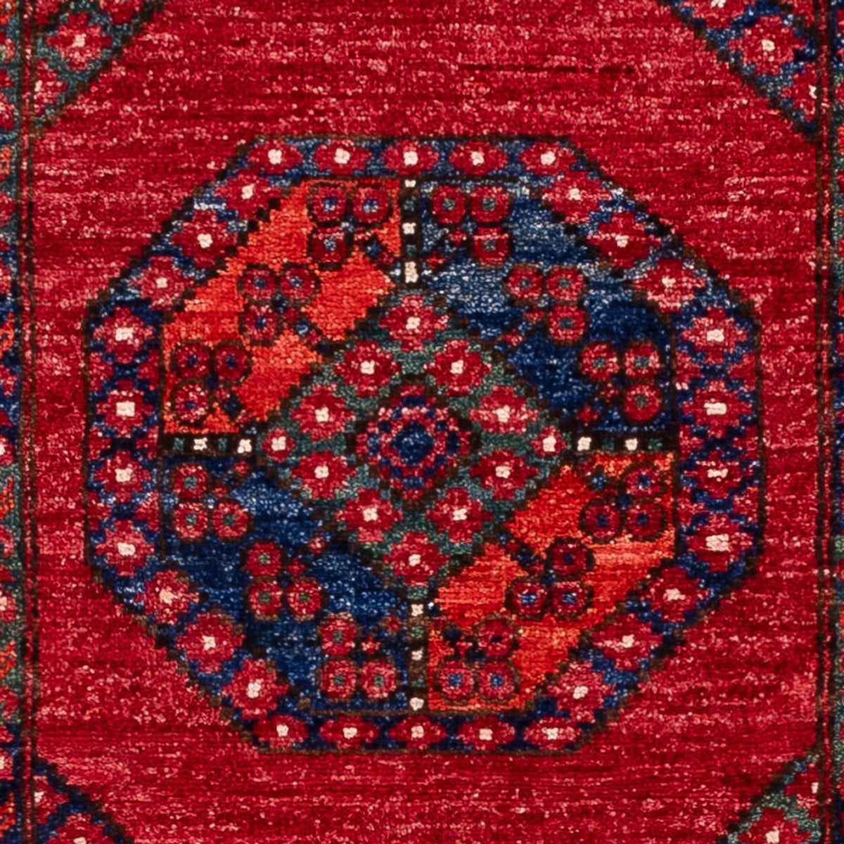 Runner Afghansk matta - 216 x 87 cm - röd