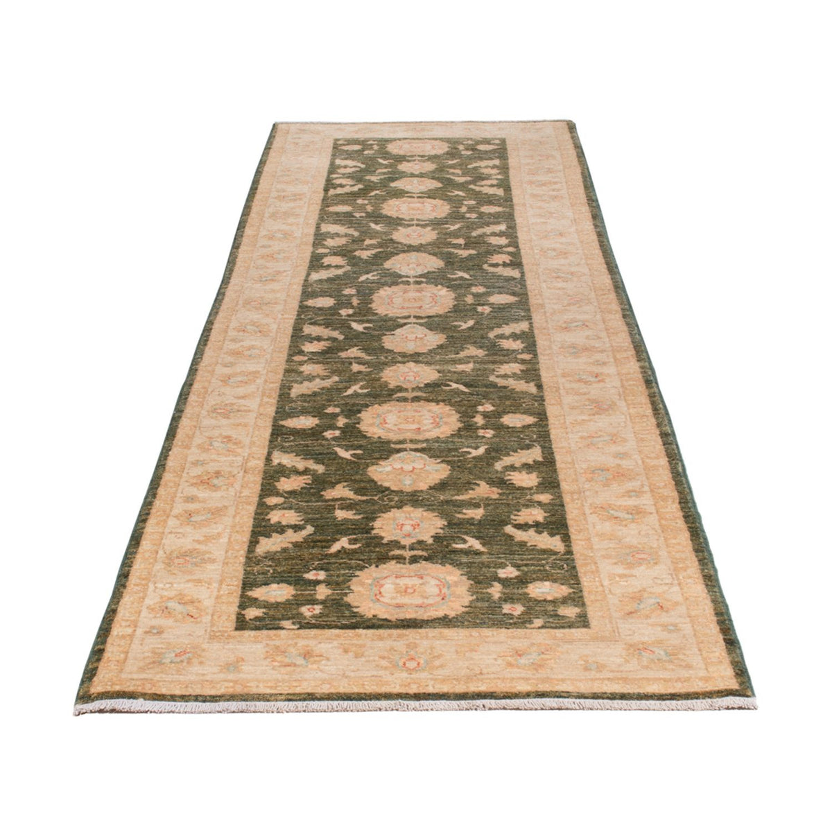 Runner Ziegler Carpet - 295 x 83 cm - olivgrön
