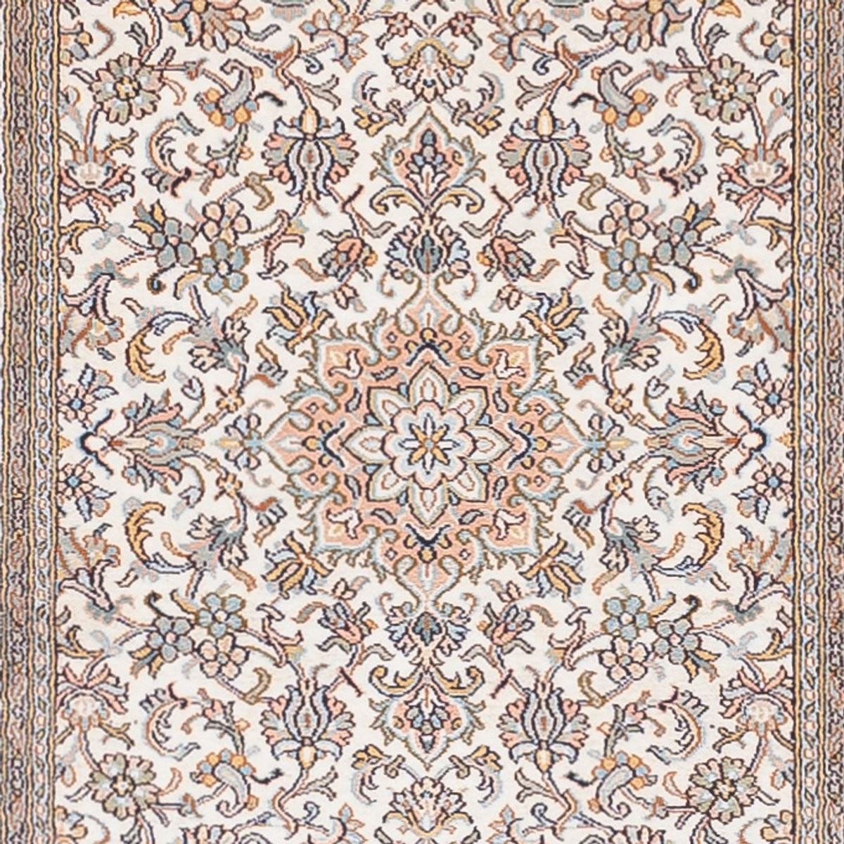 Runner Sidenmatta - Kashmir Silk - 480 x 79 cm - mörk beige