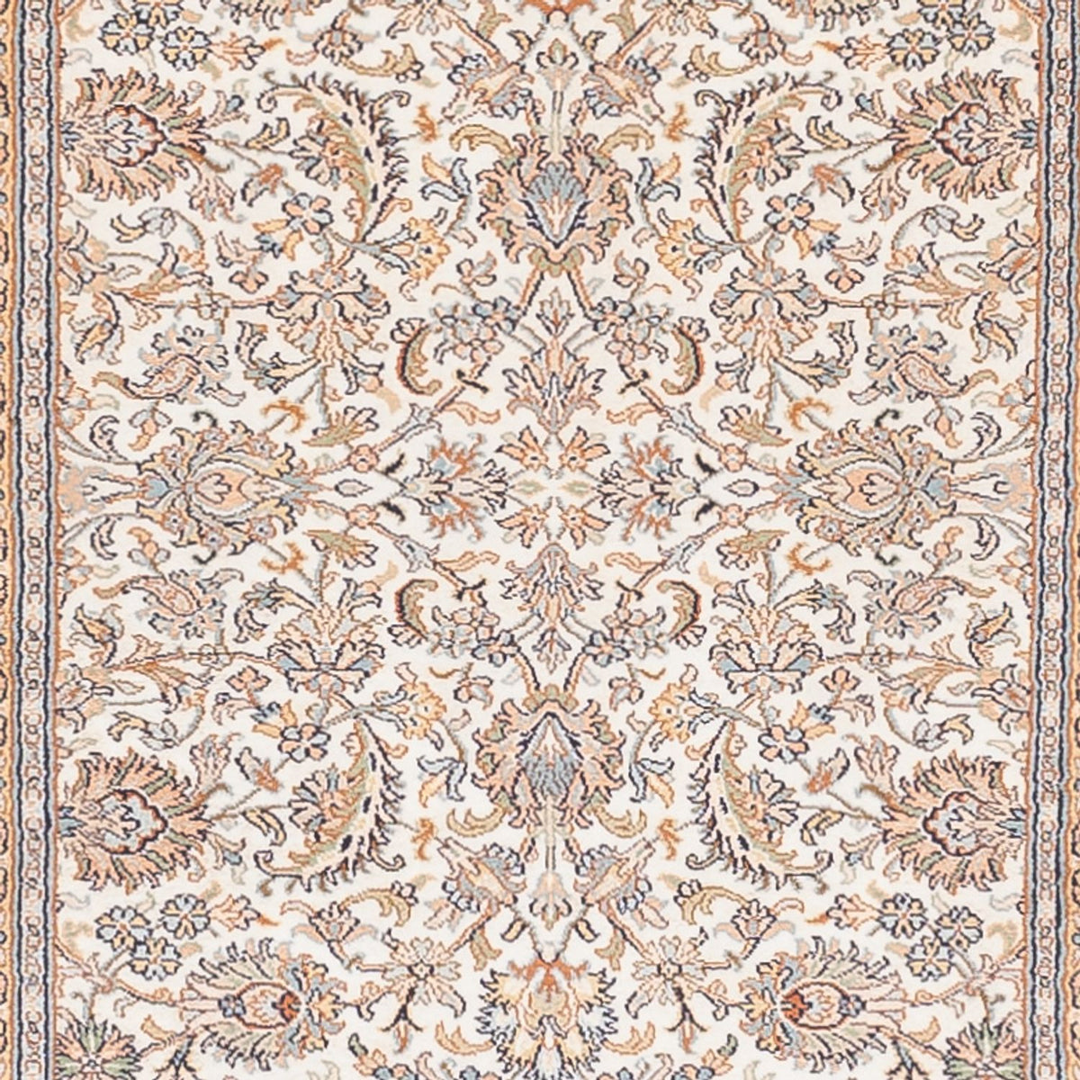 Runner Sidenmatta - Kashmir Silk - 447 x 98 cm - grädde