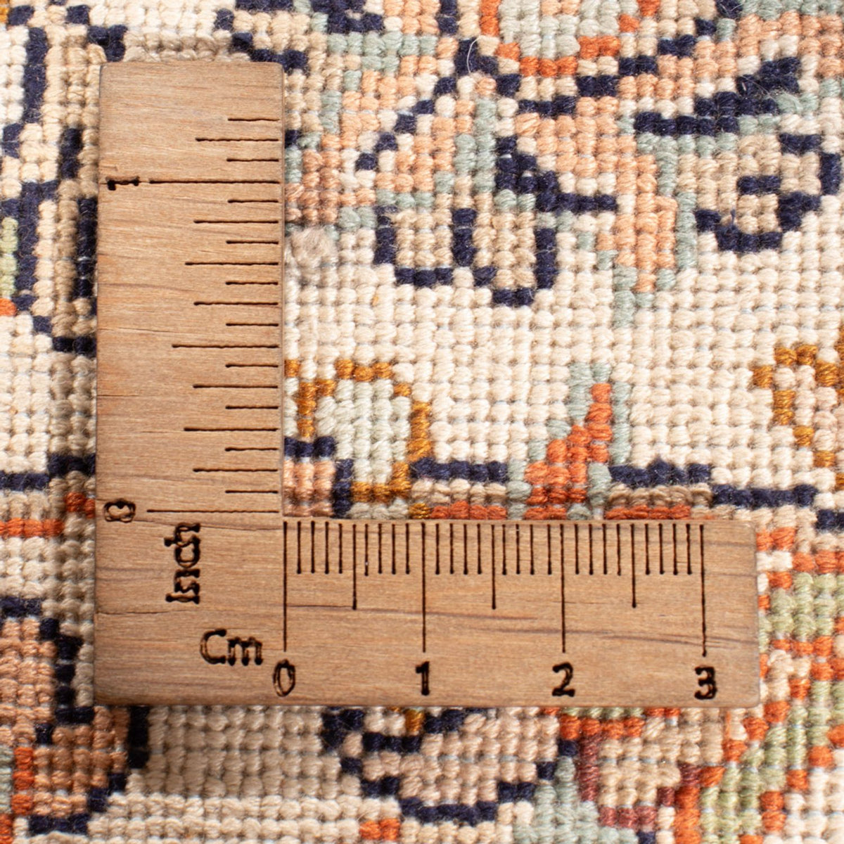 Runner Sidenmatta - Kashmir Silk - 447 x 98 cm - grädde