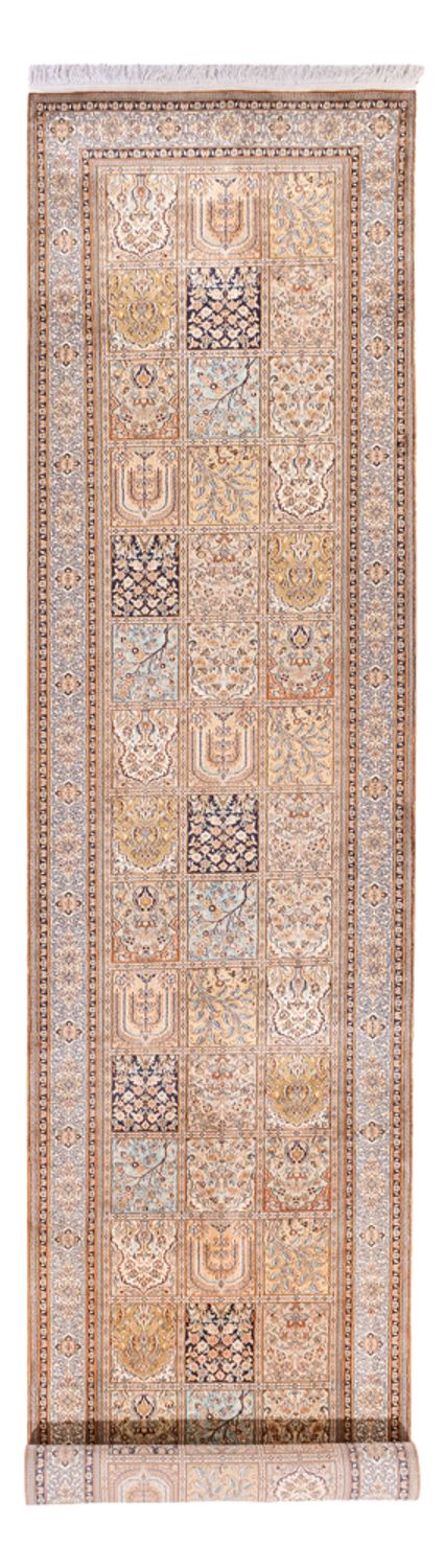 Runner Sidenmatta - Kashmir Silk - 452 x 97 cm - grädde