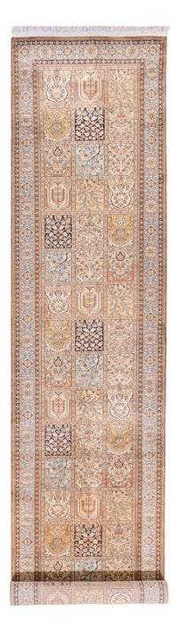 Runner Sidenmatta - Kashmir Silk - 452 x 97 cm - grädde