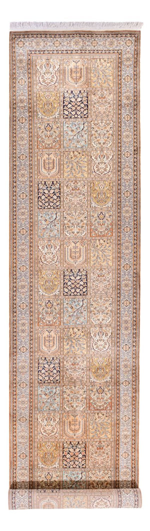 Runner Sidenmatta - Kashmir Silk - 452 x 97 cm - grädde