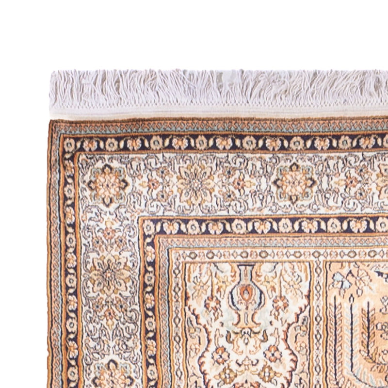 Runner Sidenmatta - Kashmir Silk - 452 x 97 cm - grädde