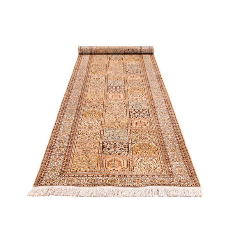 Runner Sidenmatta - Kashmir Silk - 452 x 97 cm - grädde