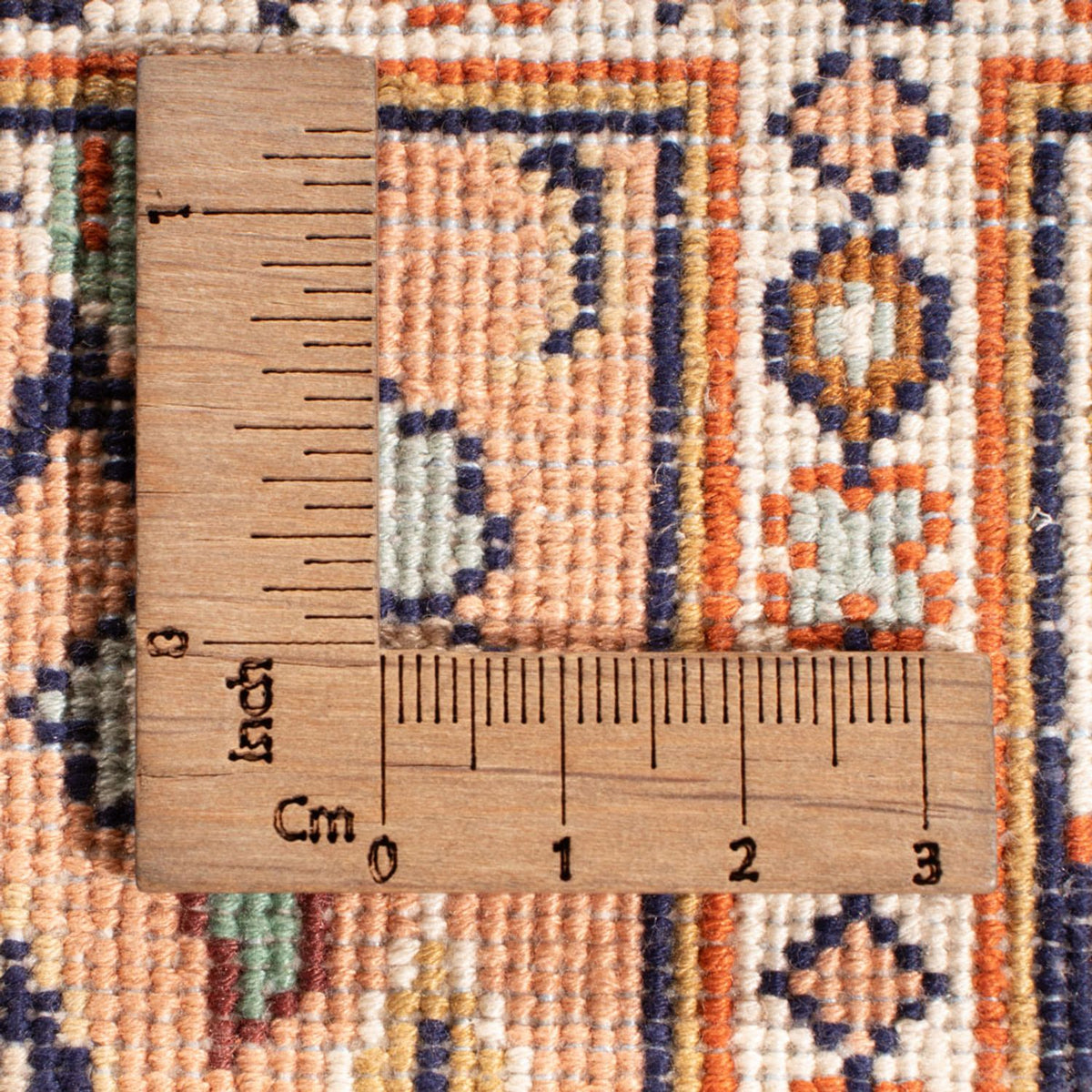 Runner Sidenmatta - Kashmir Silk - 452 x 97 cm - grädde