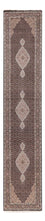 Runner Orientaliska mattor - Tabriz - 406 x 82 cm - antracit