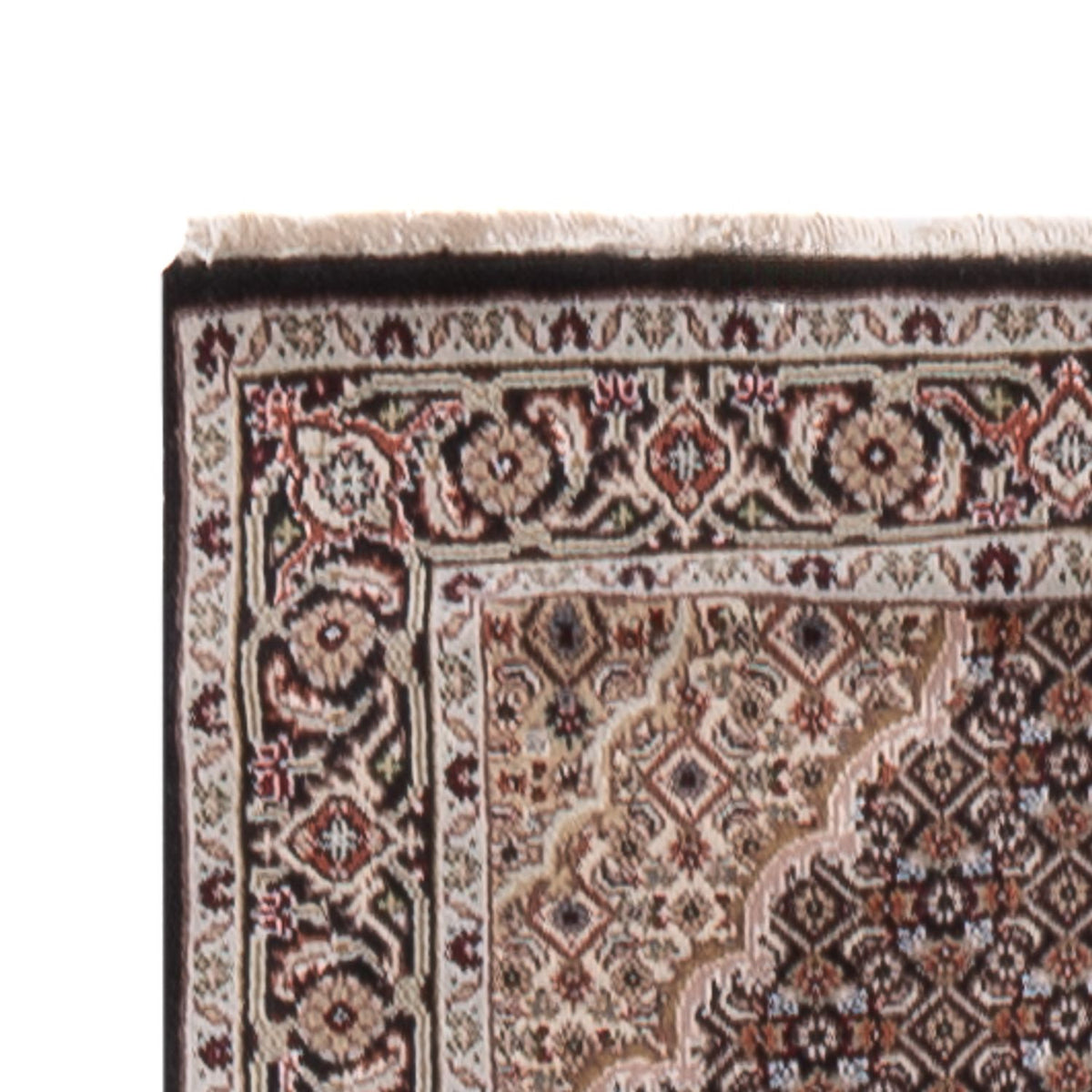 Runner Orientaliska mattor - Tabriz - 406 x 82 cm - antracit