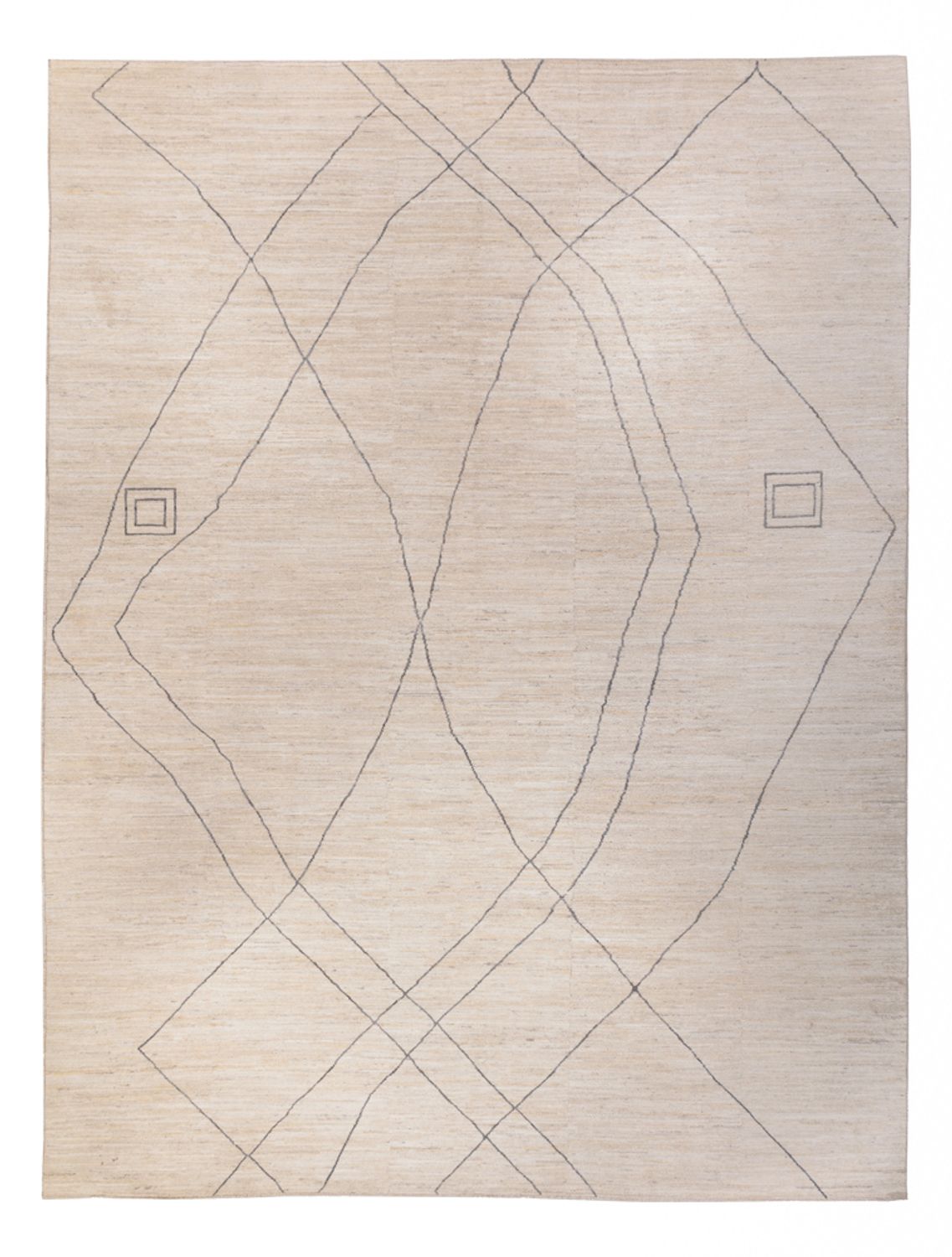 Designermatta - 410 x 310 cm - ljusblå