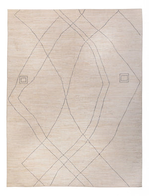 Designermatta - 410 x 310 cm - ljusblå