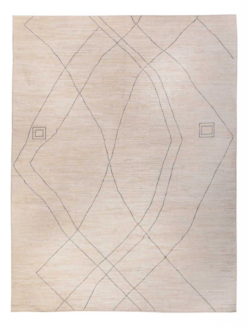 Designermatta - 410 x 310 cm - ljusblå