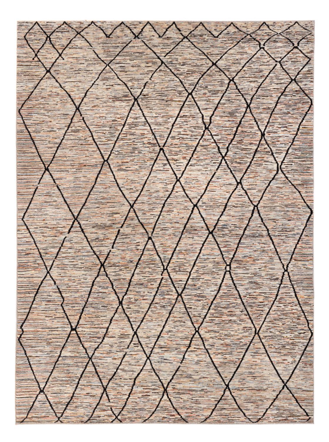 Designermatta - 284 x 218 cm - mörk beige