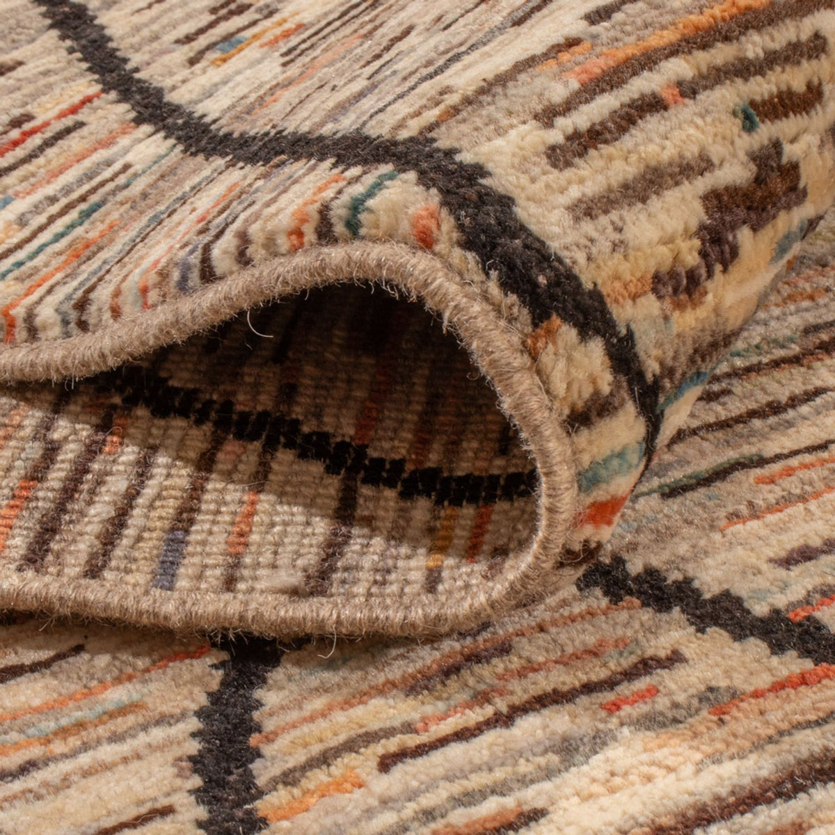 Designermatta - 284 x 218 cm - mörk beige