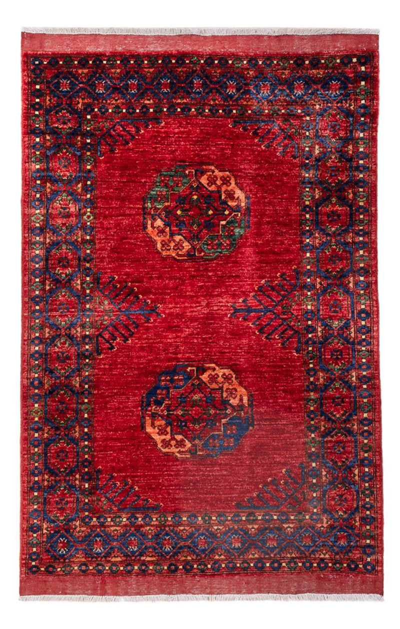 Afghansk matta - 183 x 122 cm - röd