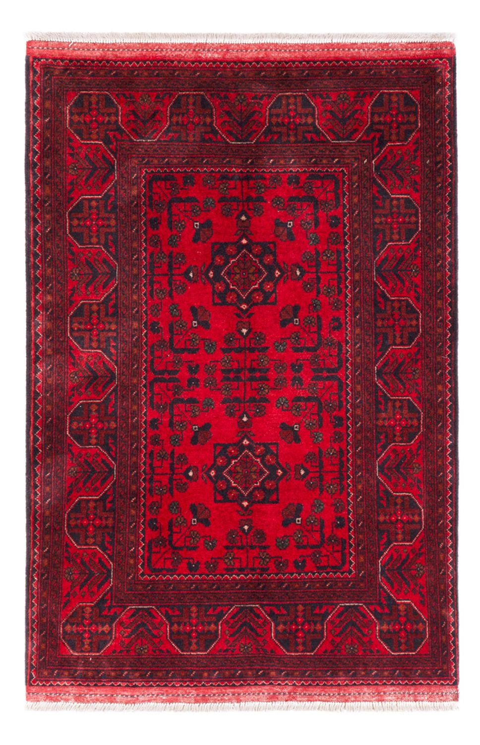 Afghansk matta - Kunduz - 150 x 98 cm - röd