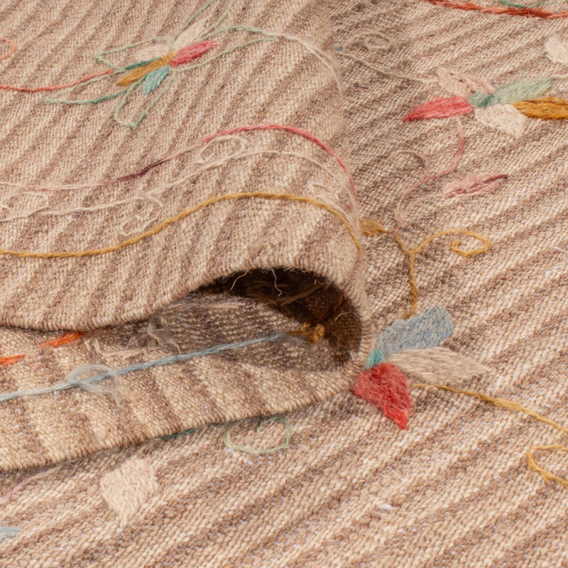 Kelim Carpet - orientalisk matta - Soumak - 336 x 236 cm - grädde