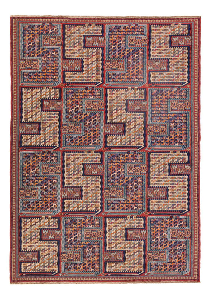 Kelim Carpet - orientalisk matta - Soumak - 217 x 157 cm - flerfärgad