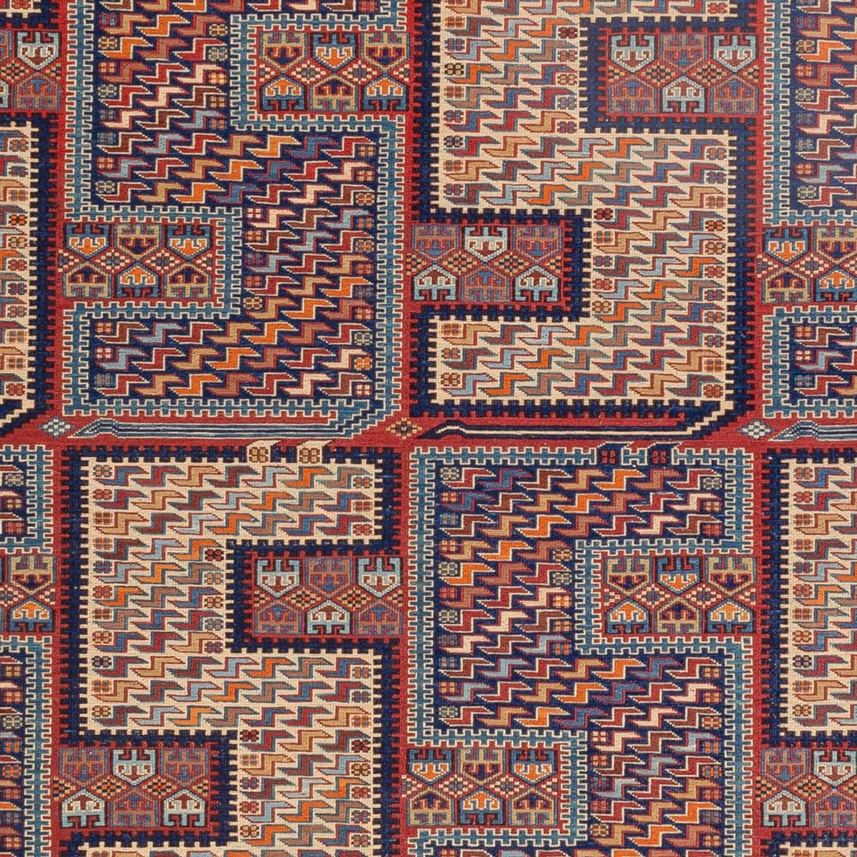 Kelim Carpet - orientalisk matta - Soumak - 217 x 157 cm - flerfärgad