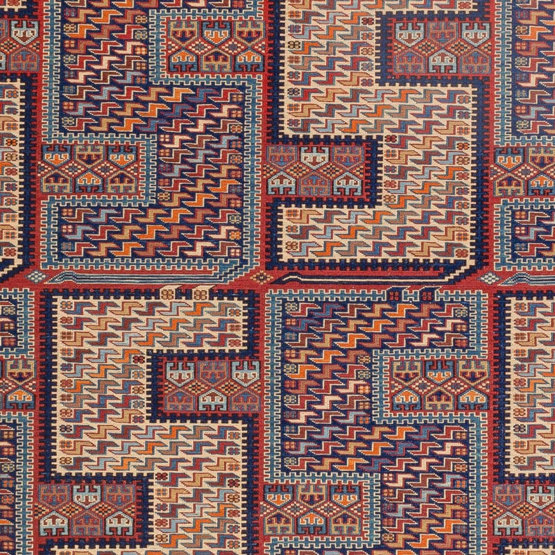 Kelim Carpet - orientalisk matta - Soumak - 217 x 157 cm - flerfärgad