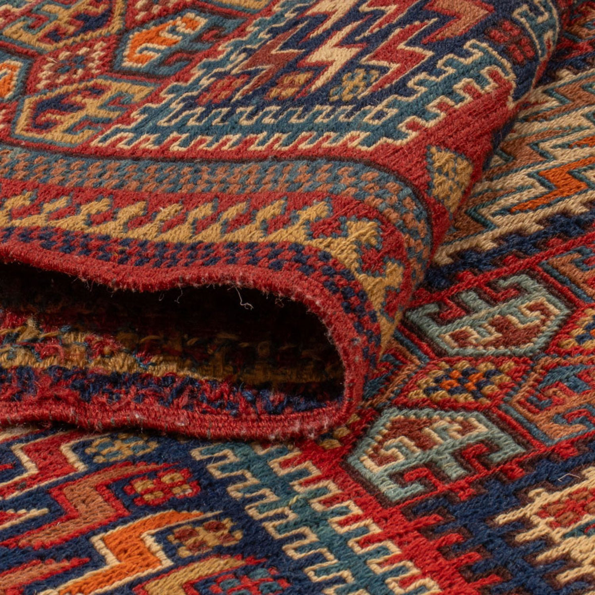 Kelim Carpet - orientalisk matta - Soumak - 217 x 157 cm - flerfärgad