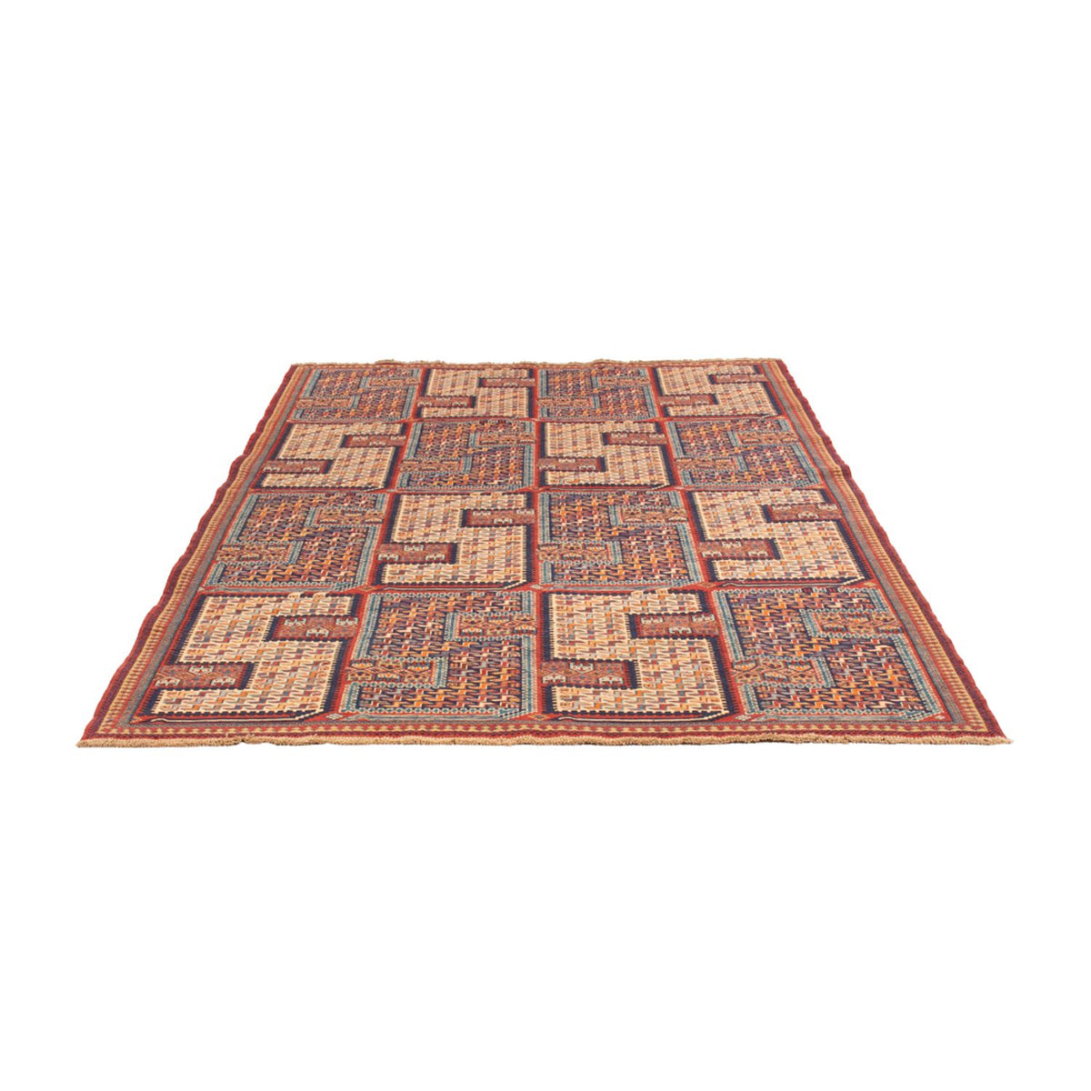 Kelim Carpet - orientalisk matta - Soumak - 217 x 157 cm - flerfärgad