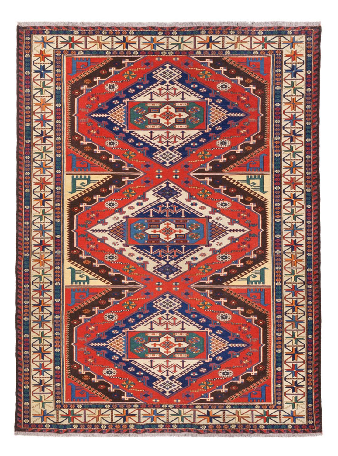 Kelim Carpet - orientalisk matta - Soumak - 272 x 204 cm - rost