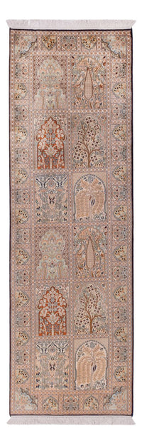 Runner Sidenmatta - Kashmir Silk - 259 x 79 cm - mörk beige