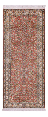 Runner Sidenmatta - Kashmir Silk - 188 x 78 cm - ljusröd