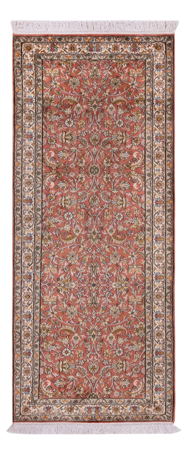 Runner Sidenmatta - Kashmir Silk - 188 x 78 cm - ljusröd