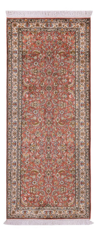 Runner Sidenmatta - Kashmir Silk - 188 x 78 cm - ljusröd