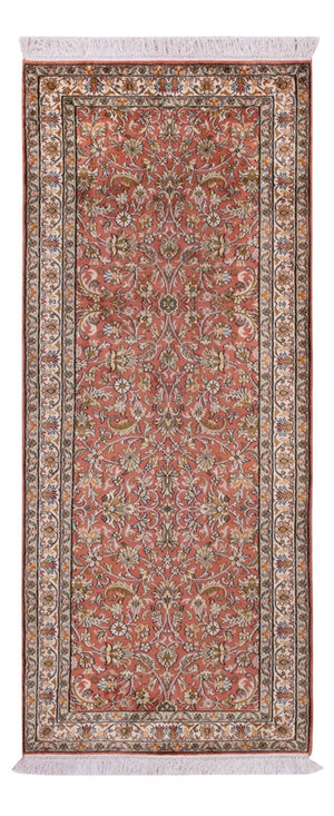 Runner Sidenmatta - Kashmir Silk - 188 x 78 cm - ljusröd