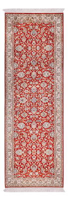 Runner Sidenmatta - Kashmir Silk - 242 x 79 cm - röd