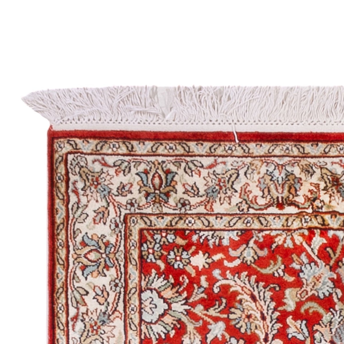 Runner Sidenmatta - Kashmir Silk - 242 x 79 cm - röd