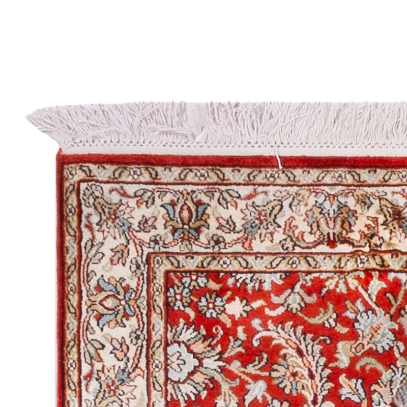 Runner Sidenmatta - Kashmir Silk - 242 x 79 cm - röd