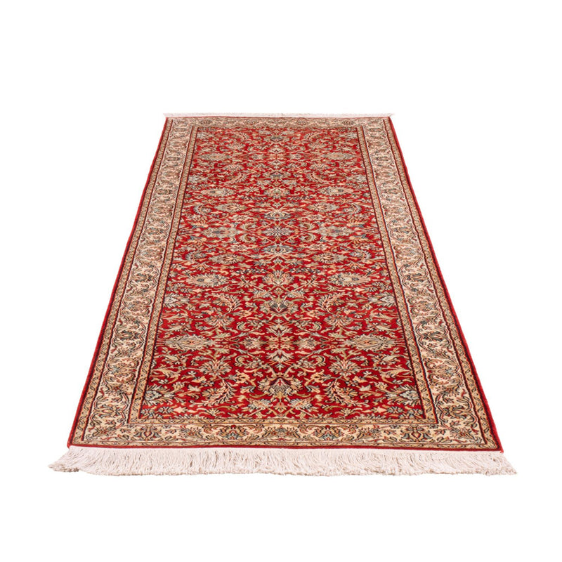 Runner Sidenmatta - Kashmir Silk - 242 x 79 cm - röd