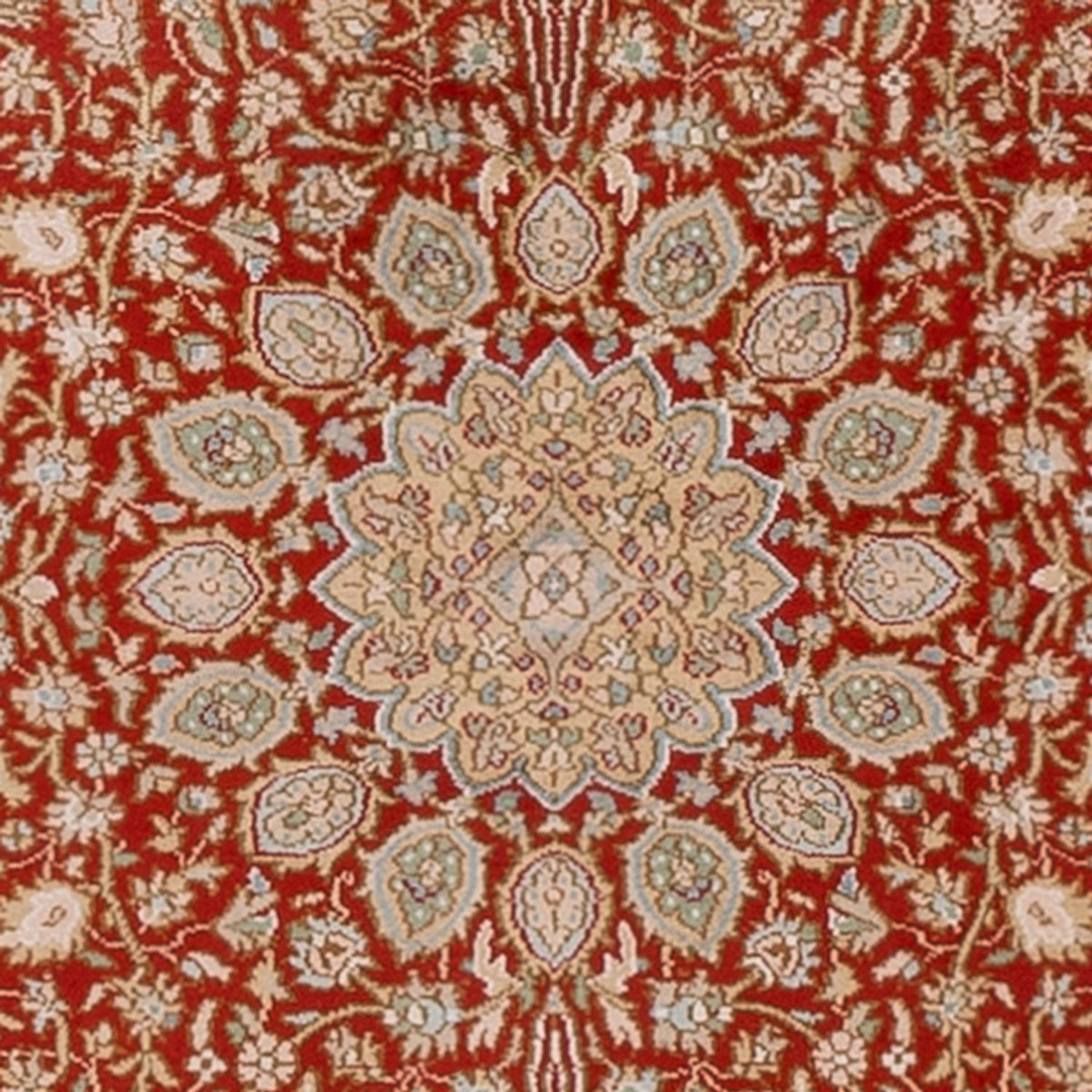 Runner Sidenmatta - Kashmir Silk - 251 x 81 cm - röd