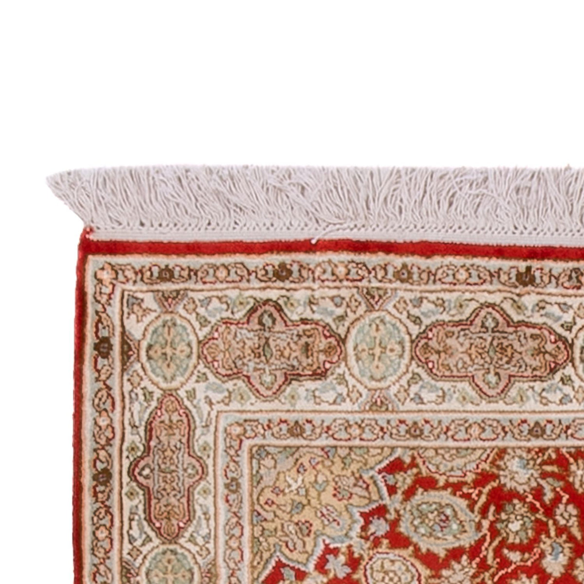 Runner Sidenmatta - Kashmir Silk - 251 x 81 cm - röd
