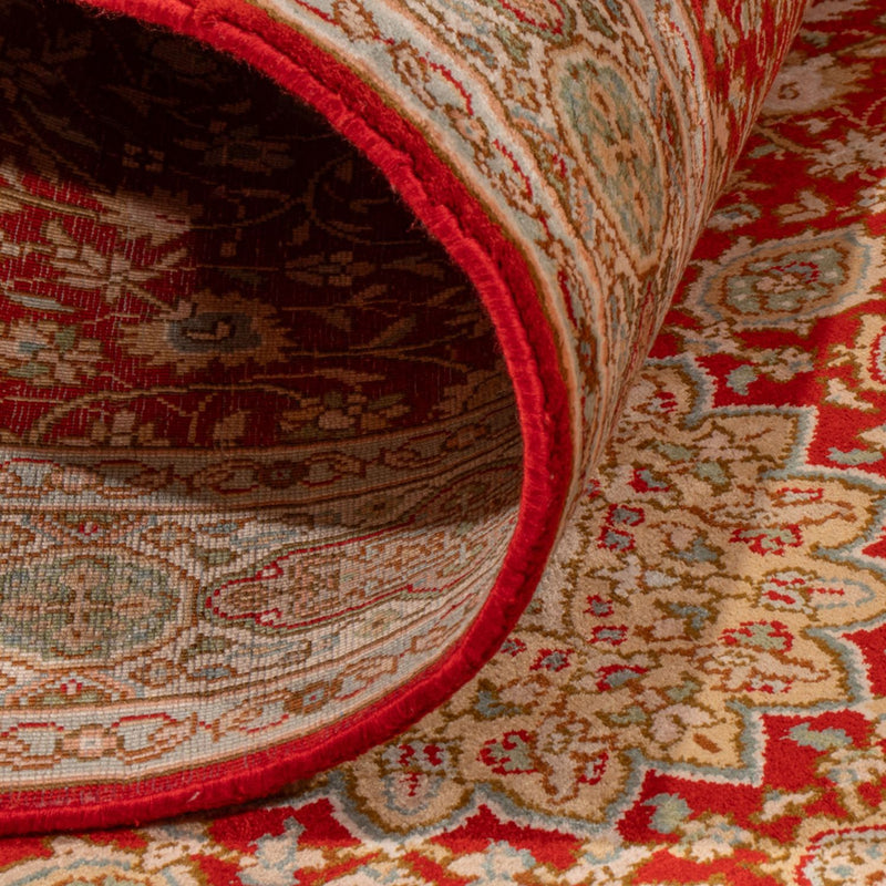 Runner Sidenmatta - Kashmir Silk - 251 x 81 cm - röd