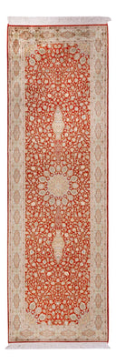 Runner Sidenmatta - Kashmir Silk - 251 x 79 cm - röd