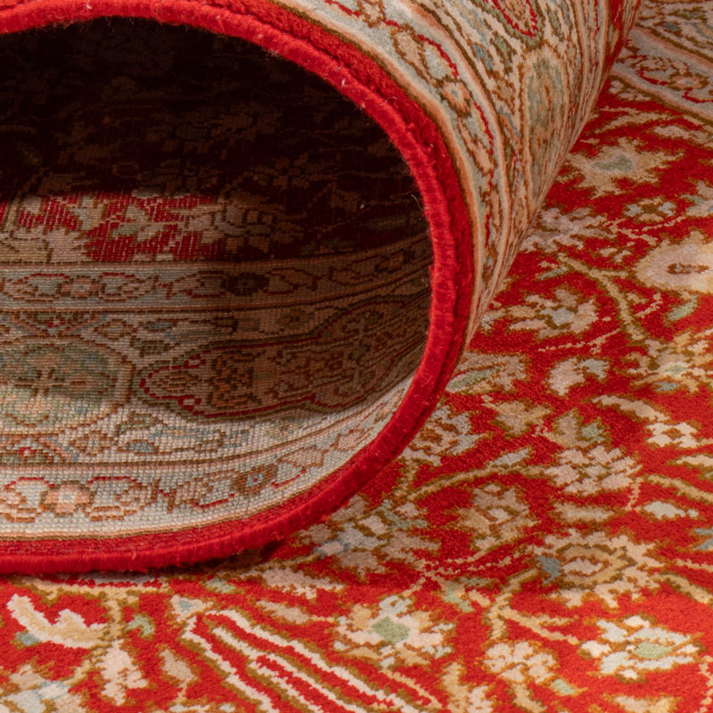 Runner Sidenmatta - Kashmir Silk - 251 x 79 cm - röd