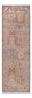 Runner Sidenmatta - Kashmir Silk - 243 x 80 cm - mörk beige