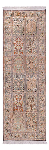 Runner Sidenmatta - Kashmir Silk - 243 x 80 cm - mörk beige