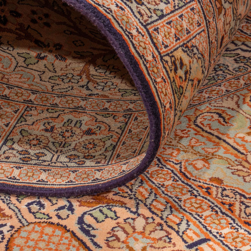 Runner Sidenmatta - Kashmir Silk - 243 x 80 cm - mörk beige