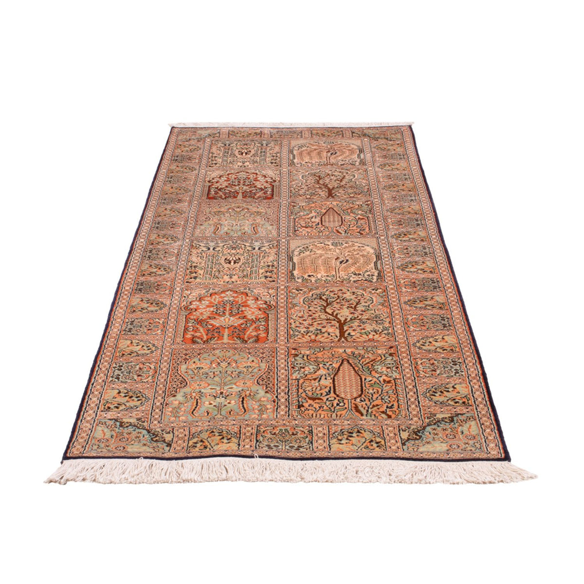 Runner Sidenmatta - Kashmir Silk - 237 x 79 cm - mörk beige