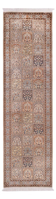 Runner Sidenmatta - Kashmir Silk - 305 x 81 cm - mörk beige