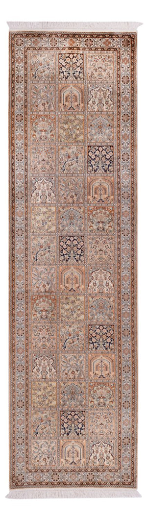 Runner Sidenmatta - Kashmir Silk - 305 x 81 cm - mörk beige