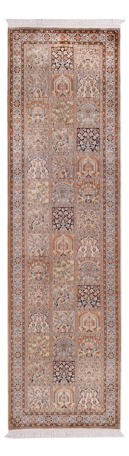 Runner Sidenmatta - Kashmir Silk - 305 x 81 cm - mörk beige